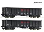 ROCO 6680053 - 2-tlg. Set: Offene Güterwagen, Ermewa
